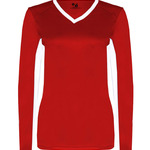 Ladies' Core Performance Dig Long-Sleeve Tee with Contrast Sleeve Panels