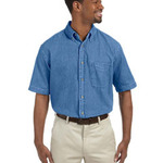 Men's Short-Sleeve Denim Shirt