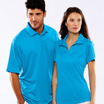 UltraClub&reg; Ladies' Cool & Dry Jacquard Stripe Polo