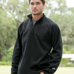 Quarter-Zip Flatback Mesh Fleece Pullover